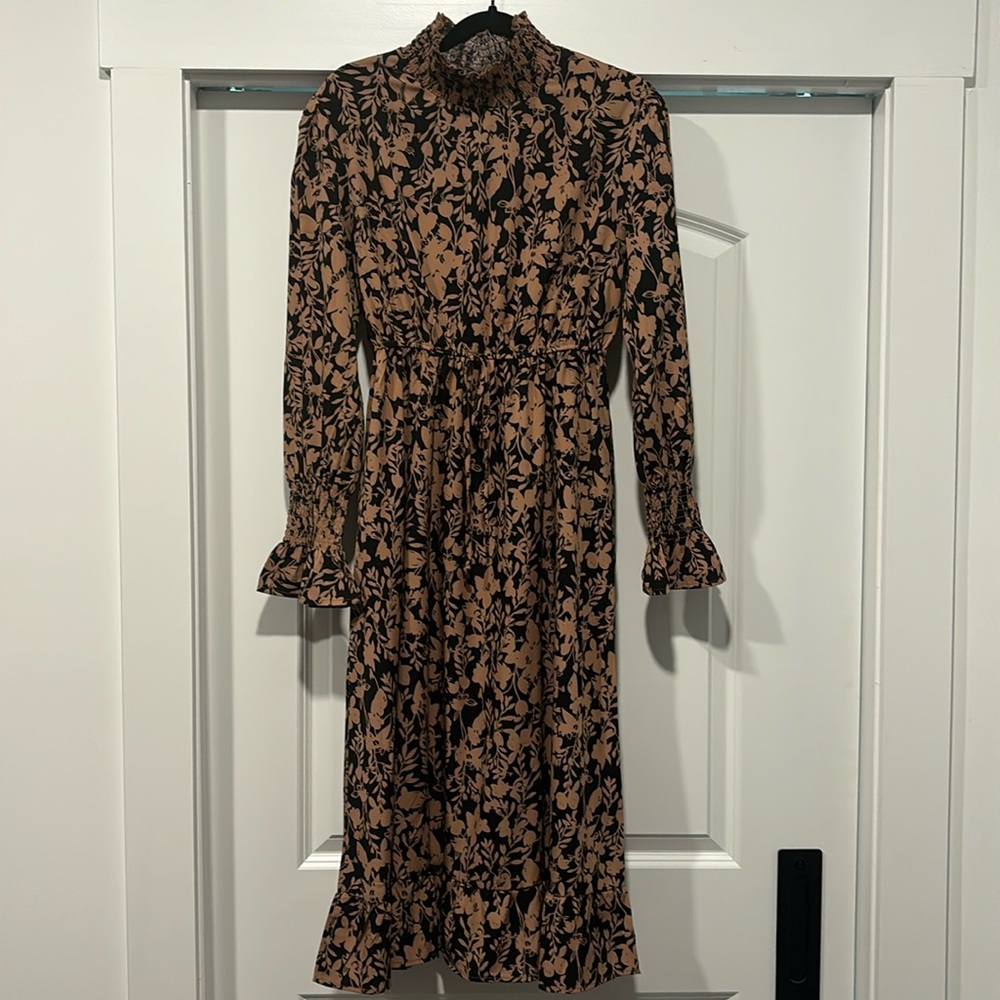SHEIN mock neck midi dress